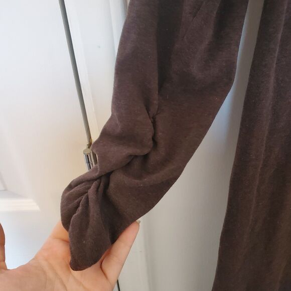 Soft Surroundings Heather Brown Espresso Boho Lagenlook Annette Long Dress Lrg - Picture 2 of 6